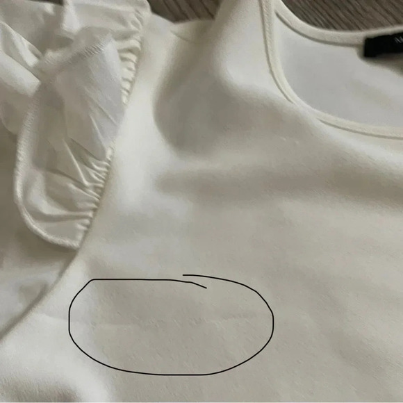 Marc New York puff sleeved top blouse, white. Women’s size Small - Picture 10 of 11